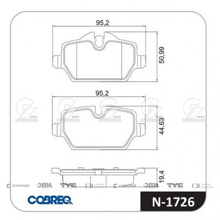 JUEGO DE PASTILLAS DE FRENO COBREQ 64021