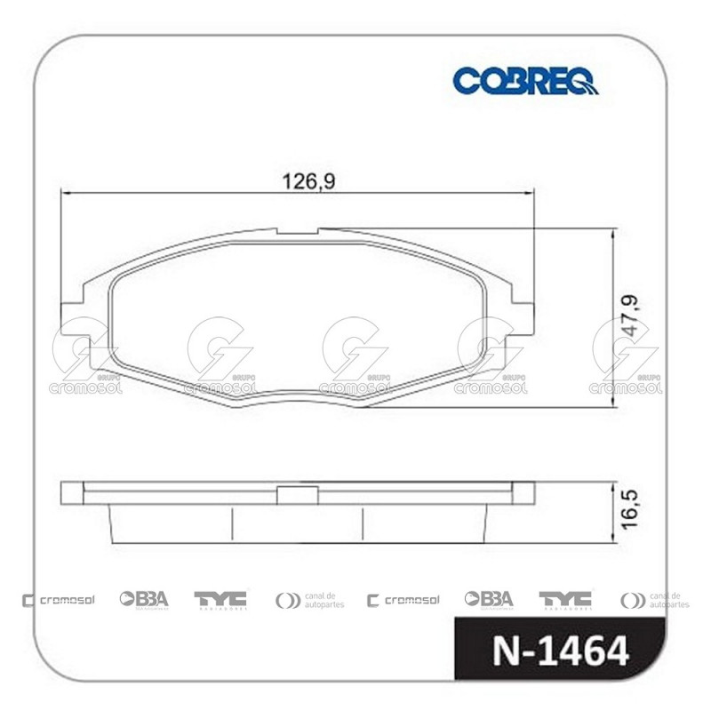 JUEGO DE PASTILLAS DE FRENO COBREQ 64025