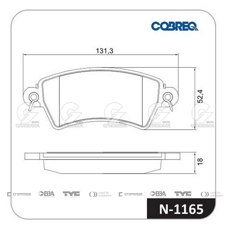 JUEGO DE PASTILLAS DE FRENO COBREQ 64063