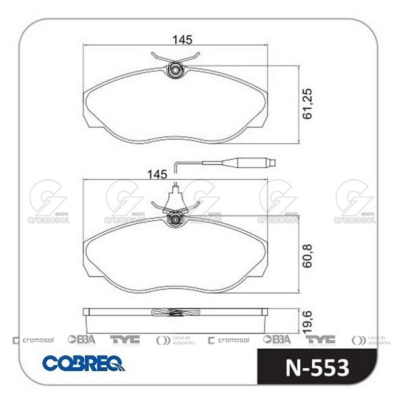 JUEGO DE PASTILLAS DE FRENO COBREQ 64079