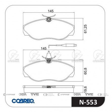 JUEGO DE PASTILLAS DE FRENO COBREQ 64079