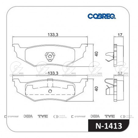 JUEGO DE PASTILLAS DE FRENO COBREQ 64052