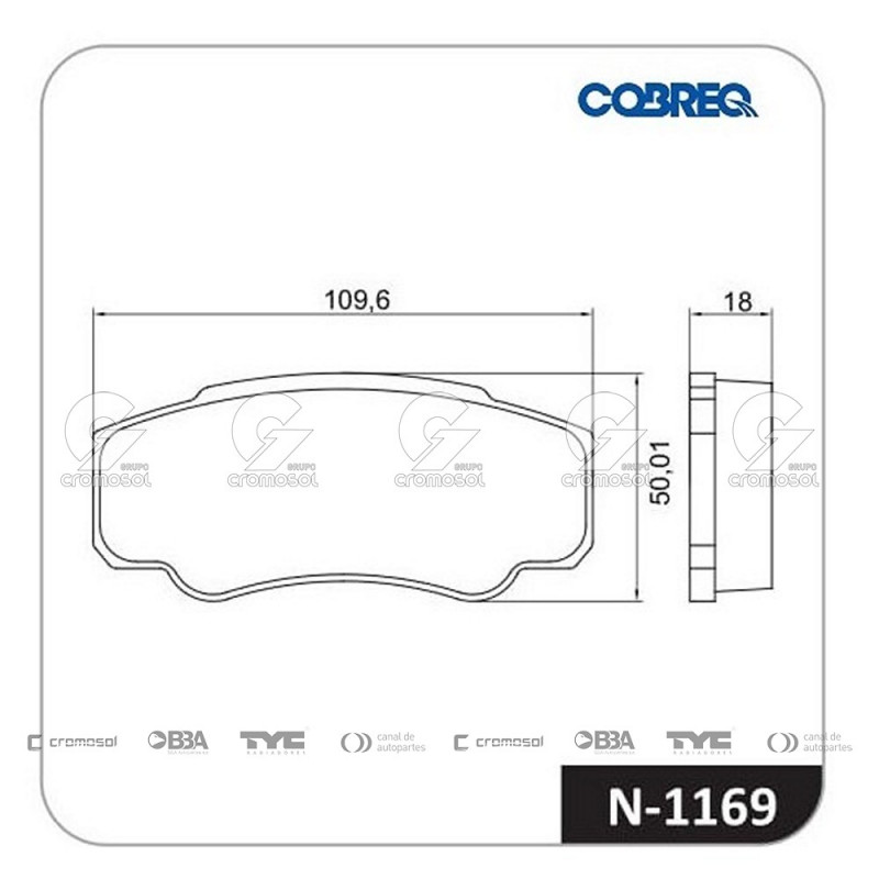 JUEGO DE PASTILLAS DE FRENO COBREQ 64060