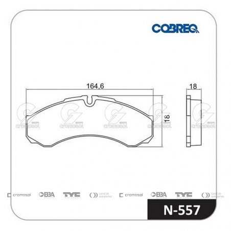 JUEGO DE PASTILLAS DE FRENO COBREQ 64149