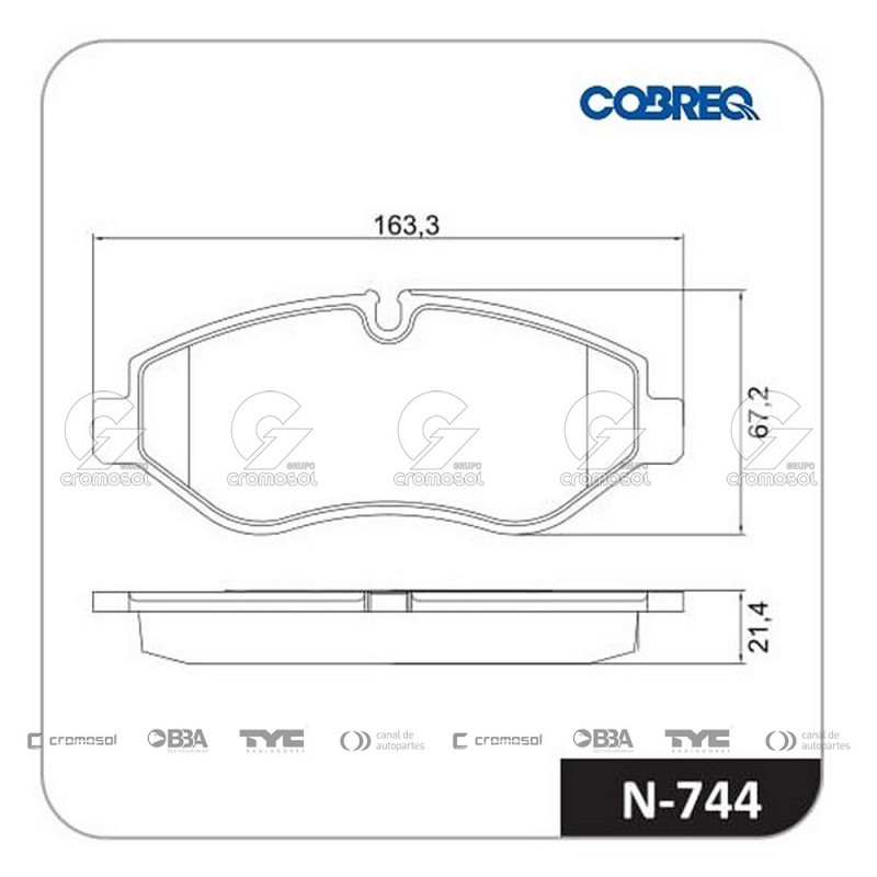 JUEGO DE PASTILLAS DE FRENO COBREQ 64152
