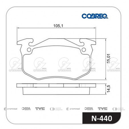 JUEGO DE PASTILLAS DE FRENO COBREQ 64202