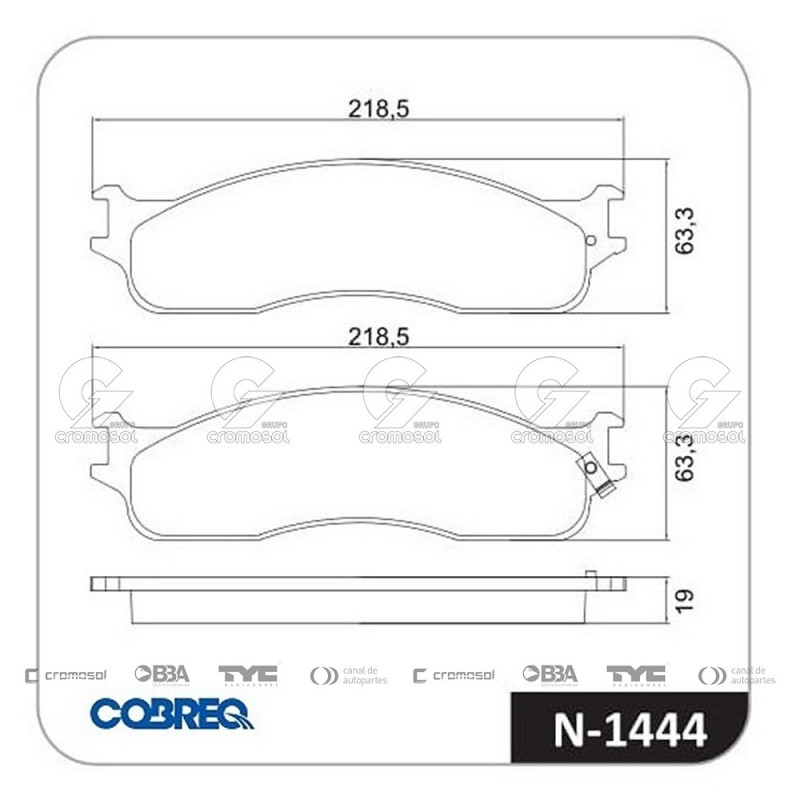 JUEGO DE PASTILLAS DE FRENO COBREQ 64078