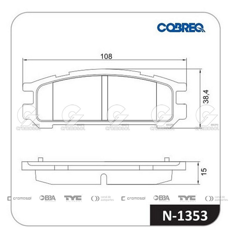 JUEGO DE PASTILLAS DE FRENO COBREQ 64206