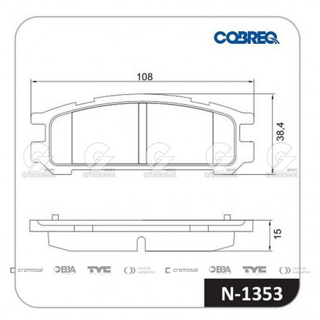 JUEGO DE PASTILLAS DE FRENO COBREQ 64206
