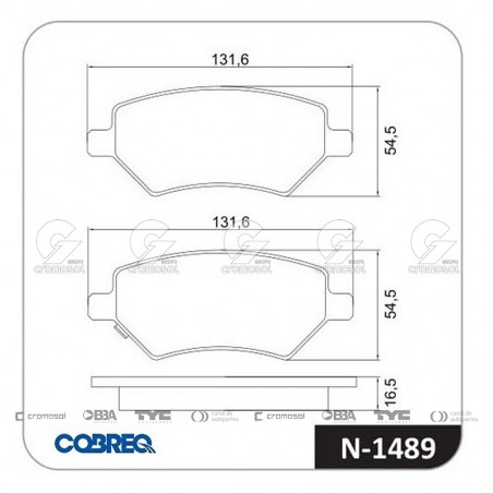 JUEGO DE PASTILLAS DE FRENO COBREQ 64024