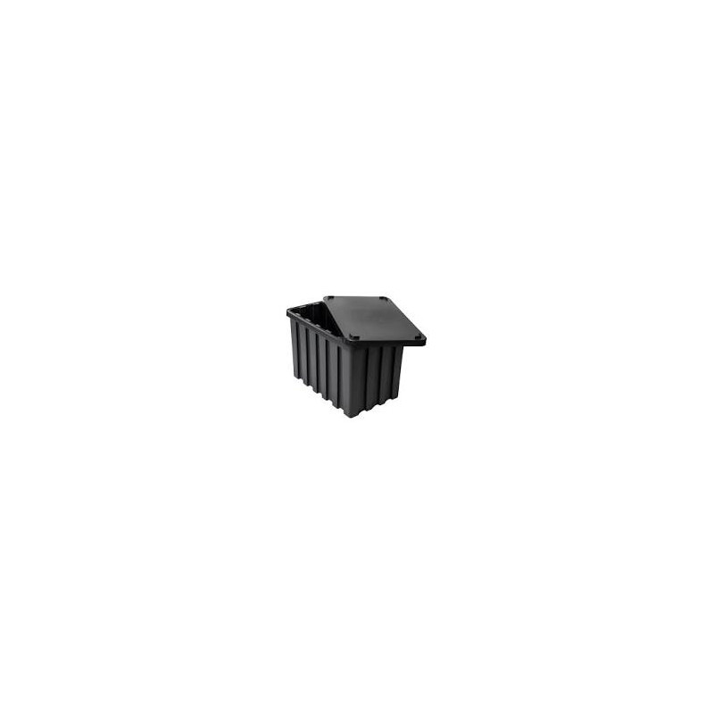 CONTENEDOR MULTIUSO NEGRO DE PLASTICO