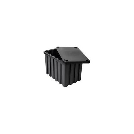 CONTENEDOR MULTIUSO NEGRO DE PLASTICO