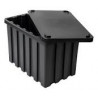 CONTENEDOR MULTIUSO NEGRO DE PLASTICO