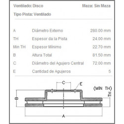 DISCO DE FRENO FREMAX BD5115