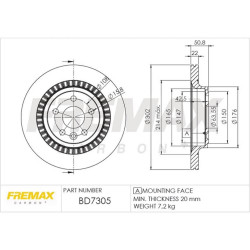 DISCO DE FRENO FREMAX BD7305