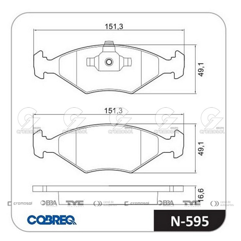 JUEGO DE PASTILLAS DE FRENO COBREQ 64081