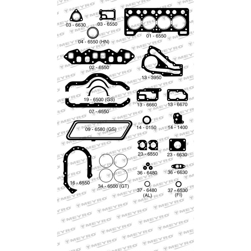 KIT DE JUNTAS DE MOTOR (COMPLETO) MEYRO 05-663 NA