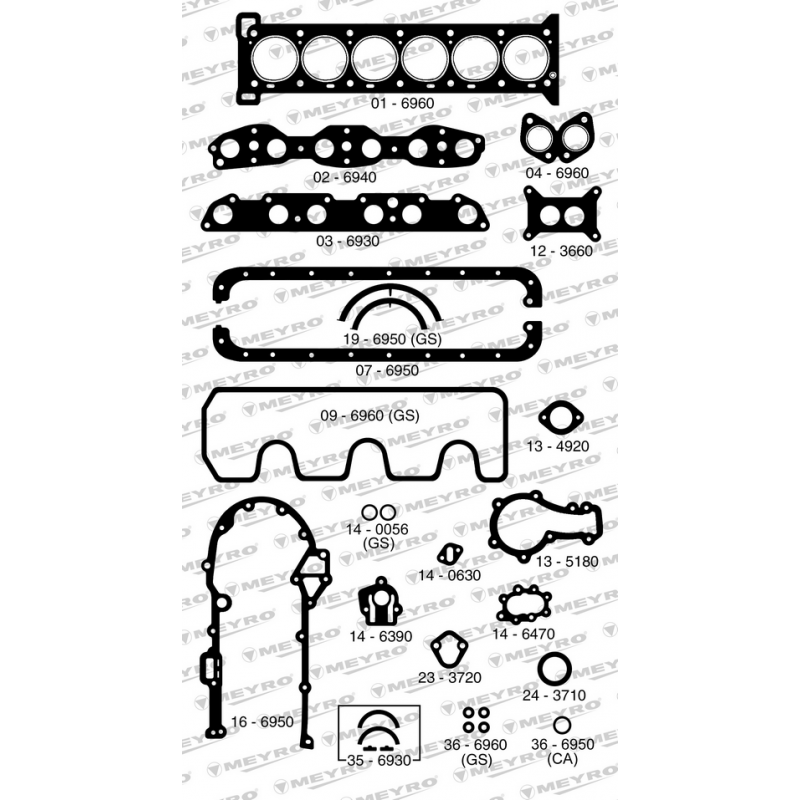KIT DE JUNTAS DE MOTOR (COMPLETO) MEYRO 05-696 S