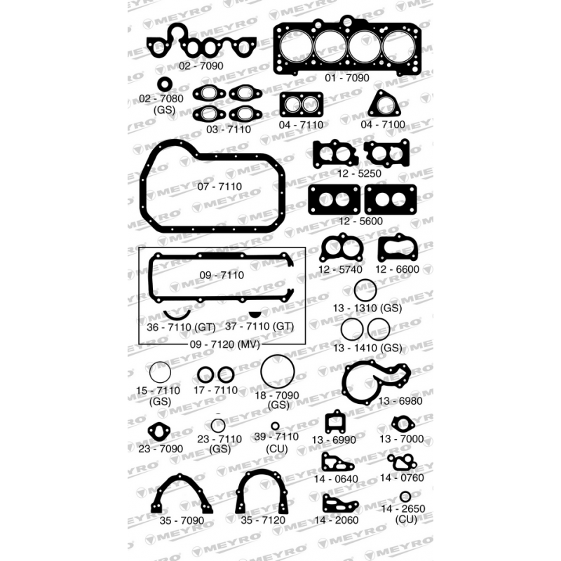 KIT DE JUNTAS DE MOTOR (COMPLETO) MEYRO 05-709 NA