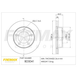 DISCO DE FRENO FREMAX BD5041
