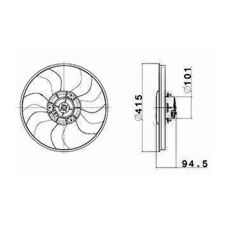 ELECTROVENTILADOR DE RADIADOR DE AGUA VALEO 696340R