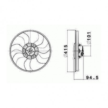 ELECTROVENTILADOR DE RADIADOR DE AGUA VALEO 696340R