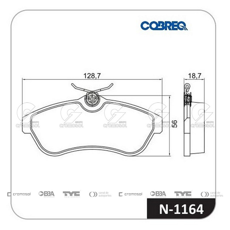 JUEGO DE PASTILLAS DE FRENO COBREQ 64064