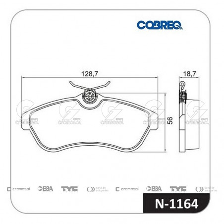 JUEGO DE PASTILLAS DE FRENO COBREQ 64064