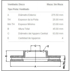 DISCO DE FRENO FREMAX BD5343