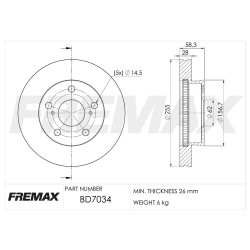 DISCO DE FRENO FREMAX BD7034