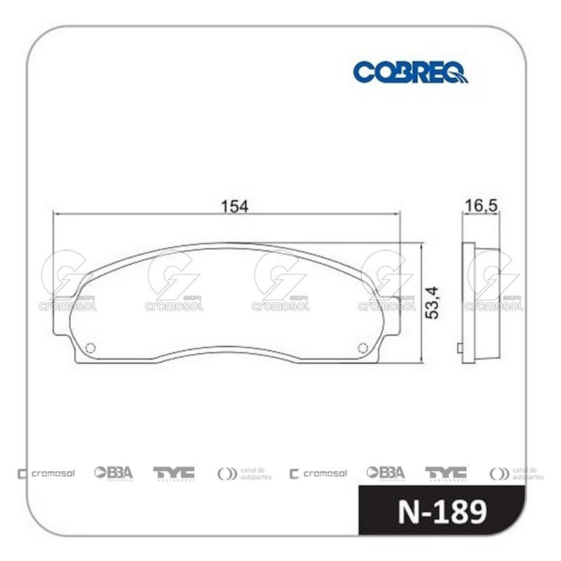 JUEGO DE PASTILLAS DE FRENO COBREQ 64130
