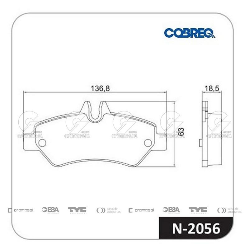 JUEGO DE PASTILLAS DE FRENO COBREQ 64170