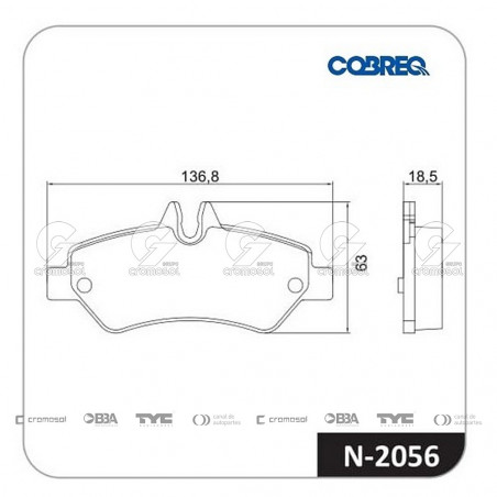 JUEGO DE PASTILLAS DE FRENO COBREQ 64170
