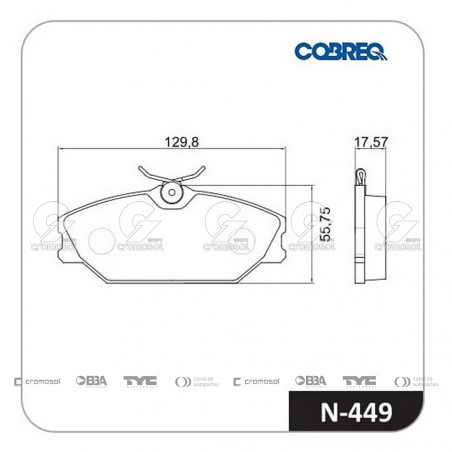 JUEGO DE PASTILLAS DE FRENO COBREQ 64203