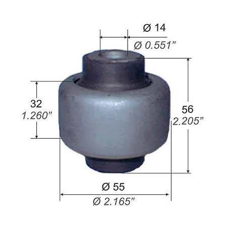 BUJE DE PARRILLA DE SUSPENSION CAPEMI 1598