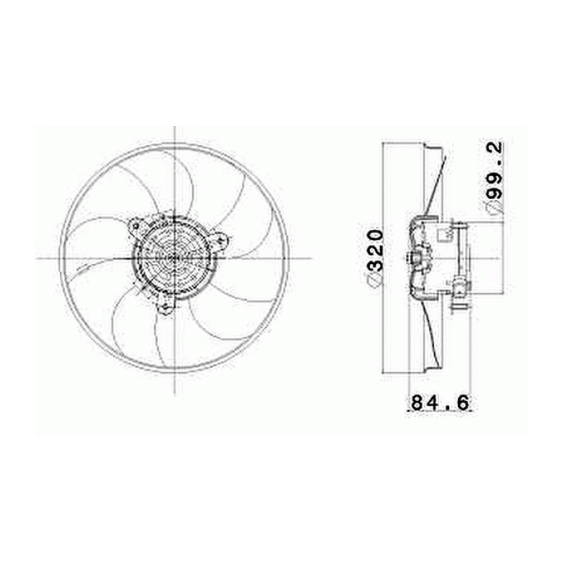 ELECTROVENTILADOR DE RADIADOR DE AGUA VALEO 698602R