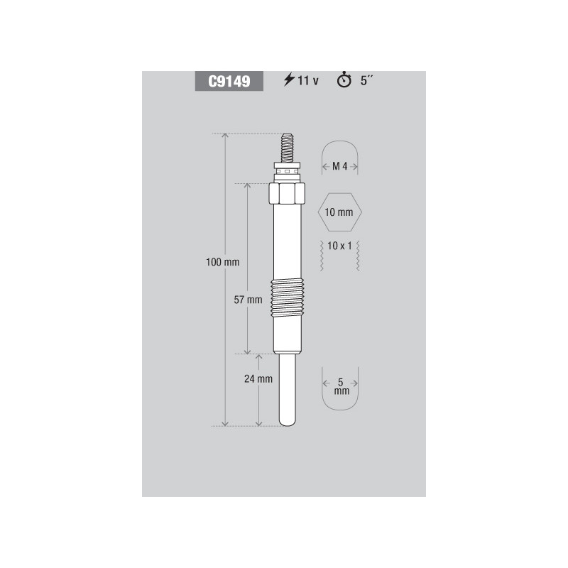 BUJIA DE PRECALENTAMIENTO KESSEL C9149