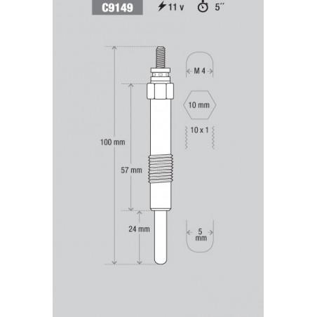 BUJIA DE PRECALENTAMIENTO KESSEL C9149