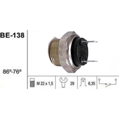 BULBO DE ELECTROVENTILADOR SCHINCA BE-138
