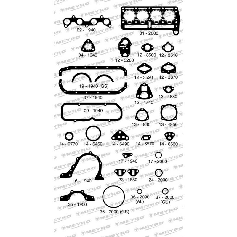 KIT DE JUNTAS DE MOTOR (COMPLETO) MEYRO 05-200 S
