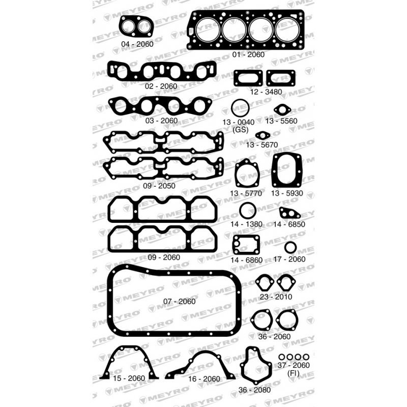 KIT DE JUNTAS DE MOTOR (COMPLETO) MEYRO 05-206 S
