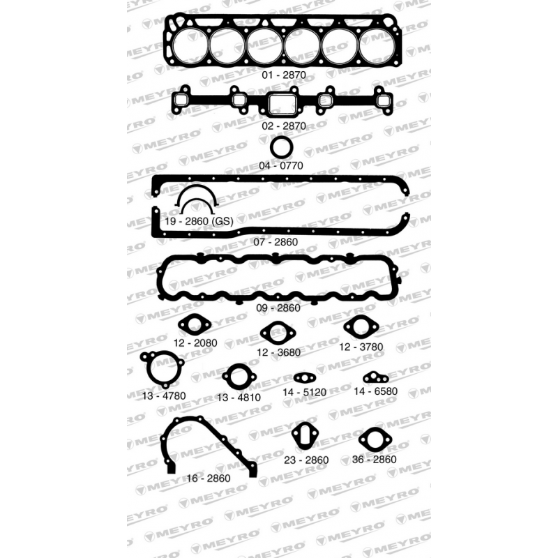 KIT DE JUNTAS DE MOTOR (COMPLETO) MEYRO 05-287 S