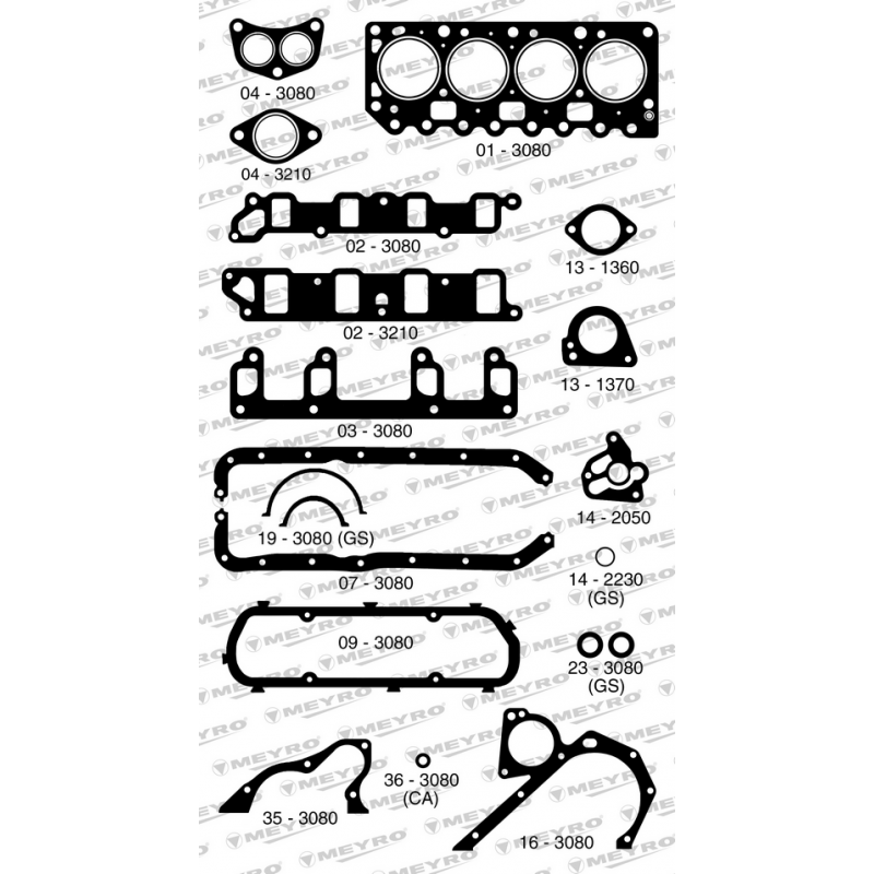 KIT DE JUNTAS DE MOTOR (COMPLETO) MEYRO 05-308 NA