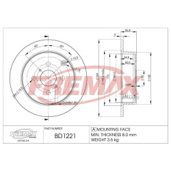 DISCO DE FRENO FREMAX BD1221