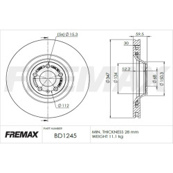 DISCO DE FRENO FREMAX BD1245