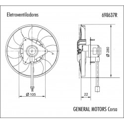 ELECTROVENTILADOR DE RADIADOR DE AGUA VALEO 698637R