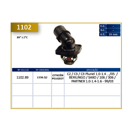 TERMOSTATO (COMPLETO) VALCLEI 1102.89