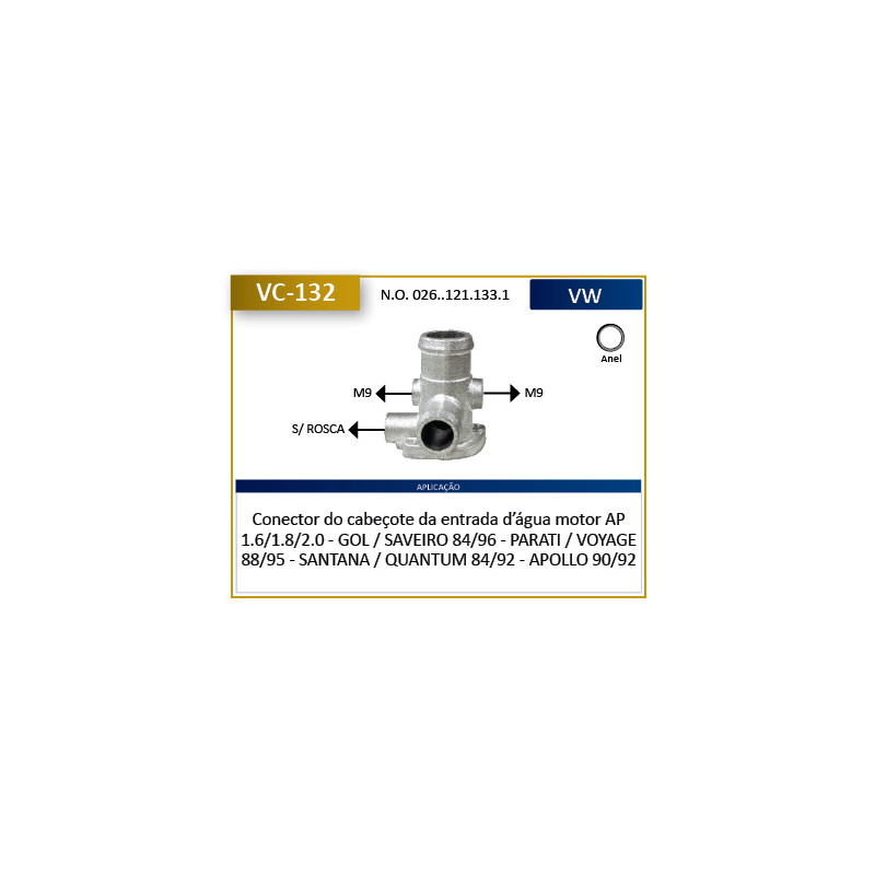CONECTOR DE AGUA (VARIOS) CTC VC132