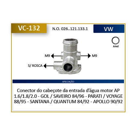 CONECTOR DE AGUA (VARIOS) CTC VC132