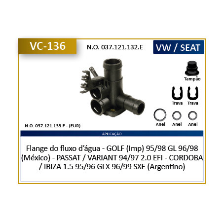 CONECTOR DE AGUA (VARIOS) CTC VC136